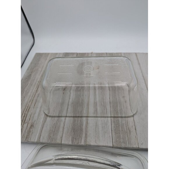 Vintage Westinghouse Clear Glass Bread Meatloaf Refrigerator Dish Dome Fin Lid - Picture 8 of 12